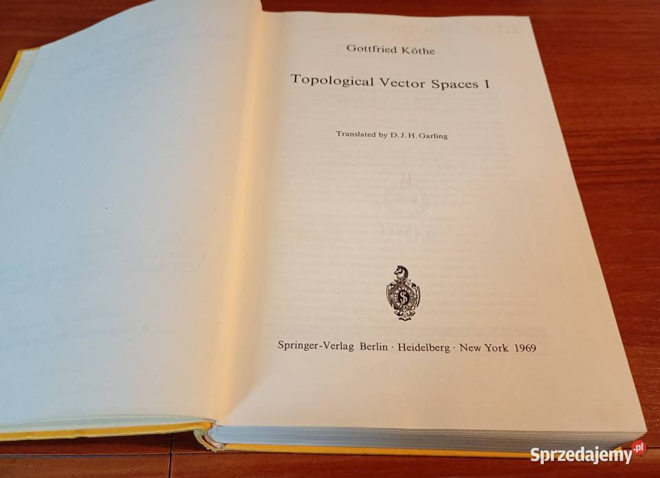 Topological vector spaces 1 Gottfried Kthe pomorskie
