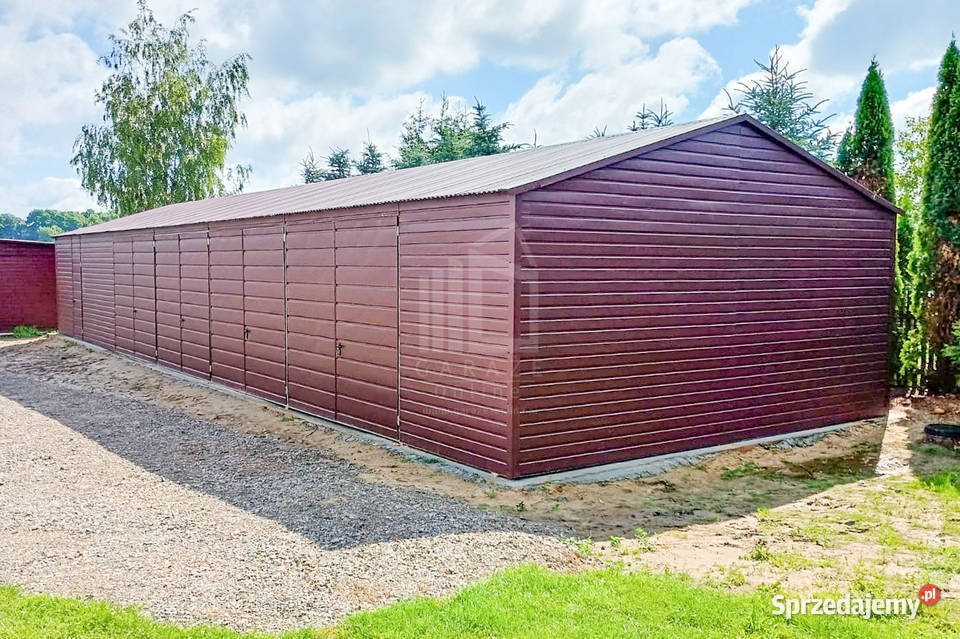 Hala Garaż Blaszany 20x6m 4x Brama dwuskrzydłowa sprzedam