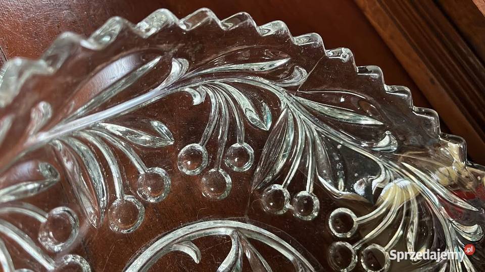 Salaterka miska owocarka Szkło prasowane Dekor Gdańsk