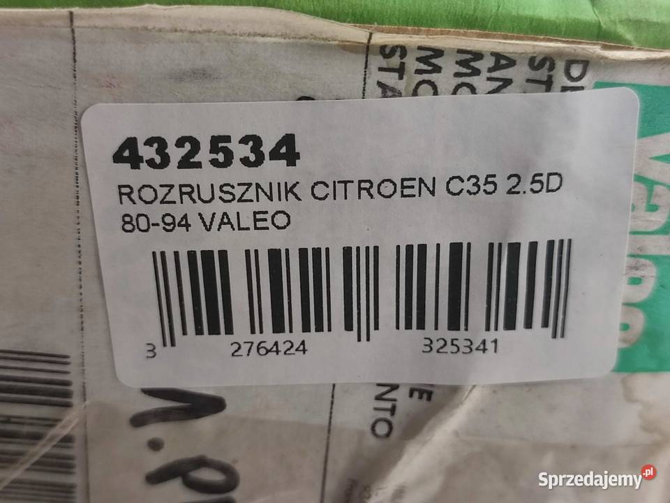 ROZRUSZNIK CITROEN C35 25 D 8094 VALEO 432534
