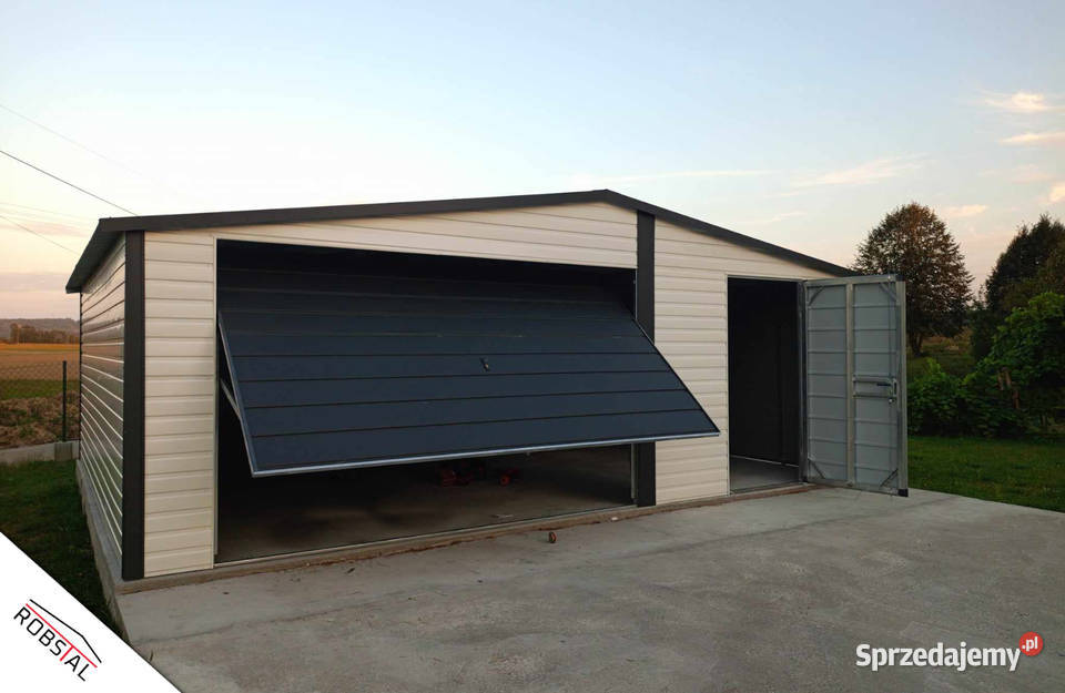 Garaż Blaszany wiata 6x5 brama uchylna drzwi Warszawa
