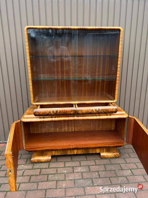Witryna Serwantka Politura Orzech Stara Antyk Meble sprzedam