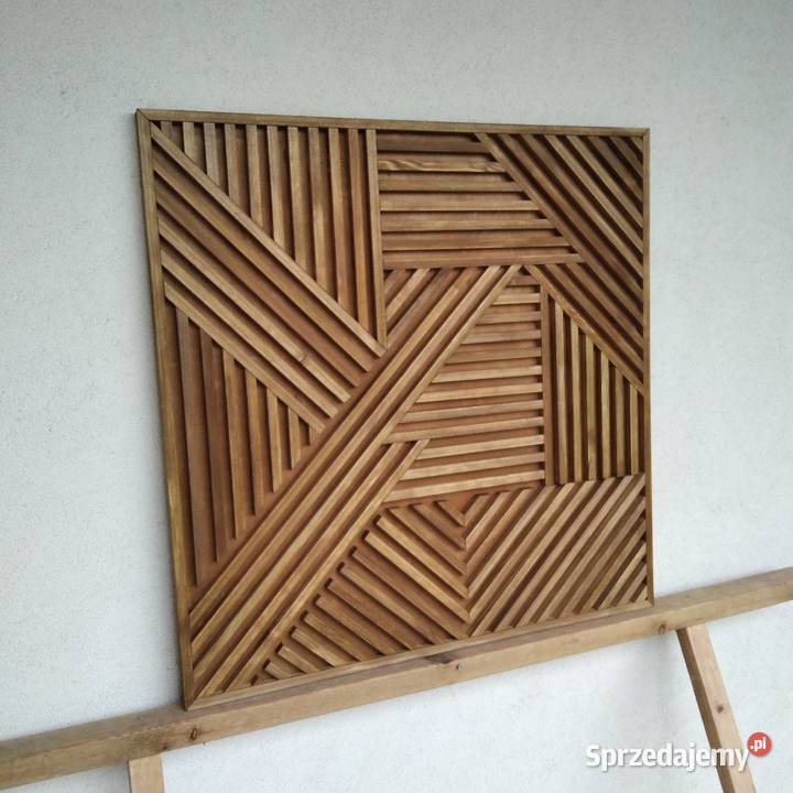 3D Przestrzenny obraz mozaika z drewna 80x80 Gdynia
