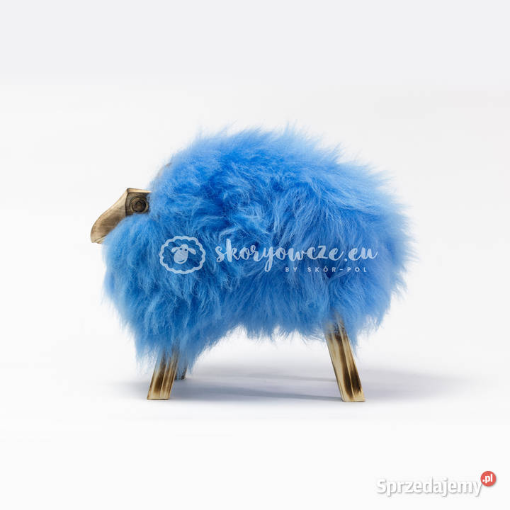 Krzesło baranek dekoracyjny niebieski Szaflary