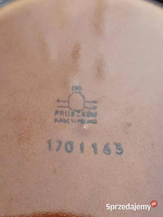 rązowy talerzyk deserowy Porcelit Pruszków wzór Antyki, Sztuka, Kolekcje Kraków