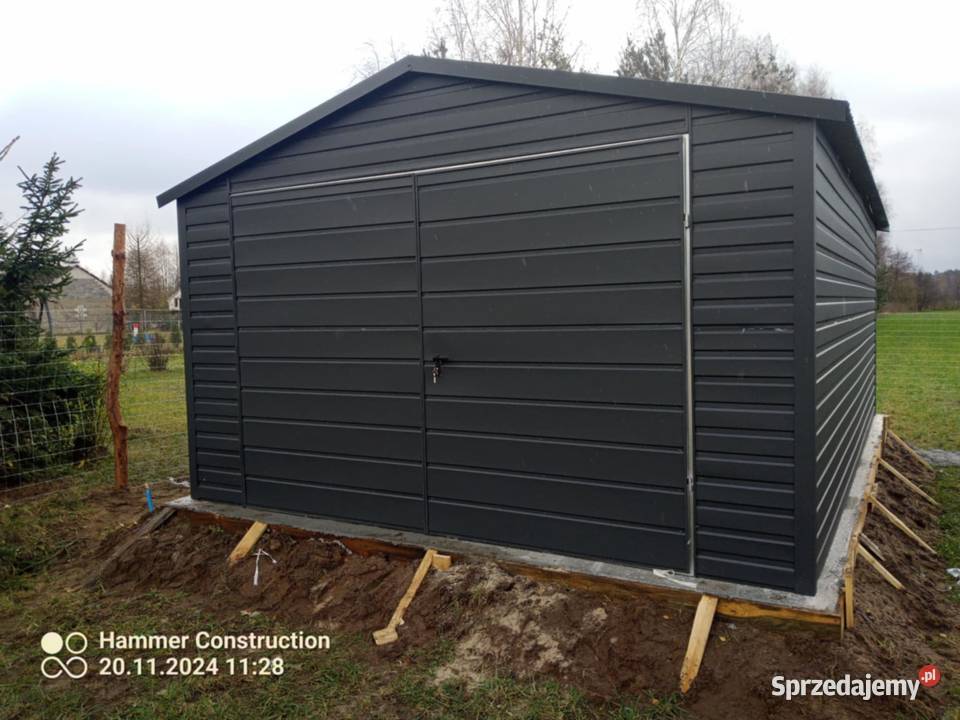 Garaż blaszany 4x5 PREMIUM Wzmocniony profilami Kalisz