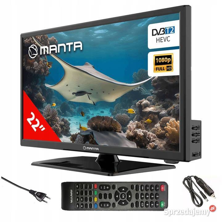 Telewizor 22 cale DVBT2HEVC FHD 12V Manta Kraków