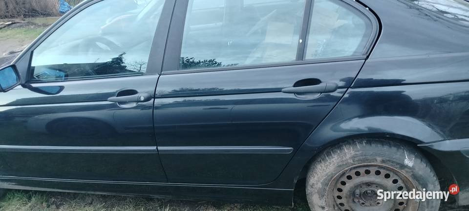 Bmw e46 drzwi lewy tył IDEALNE czarne schwardz2 części blacharskie Aleksandrów Łódzki