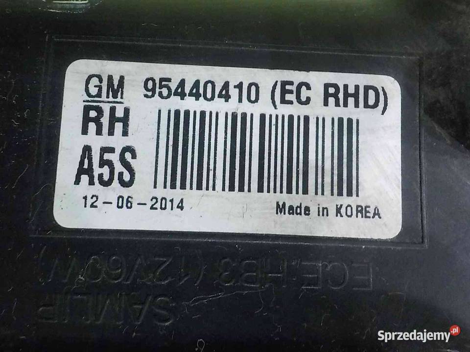 OPEL MOKKA A I 15r lampa prawa przod Suków