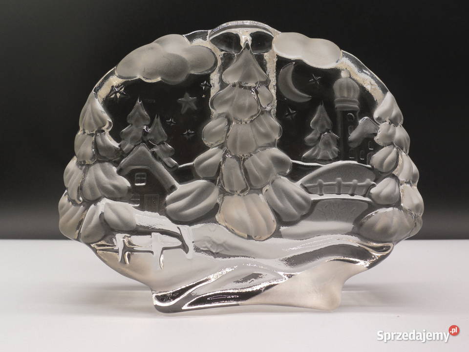 Kolekcjonerski Wazon Solifleur Zimowa Opowieść Porcelana i szkło Raszków