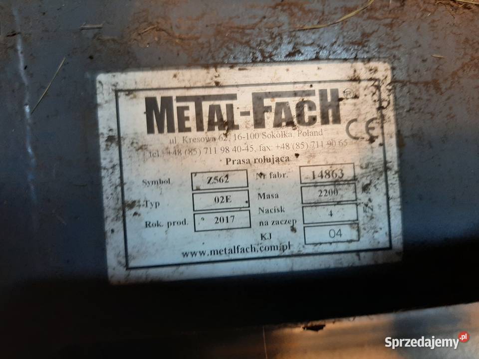 Prasa belująca metal fach z562 nieuszkodzony Mońki