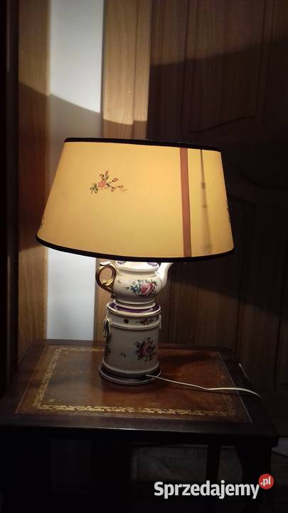 stylowa lampa stojąca porcelana Budzyń