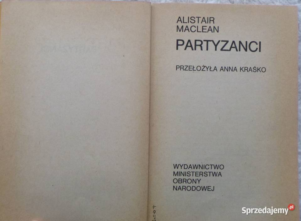 Partyzanci Alistair MacLean sprzedam