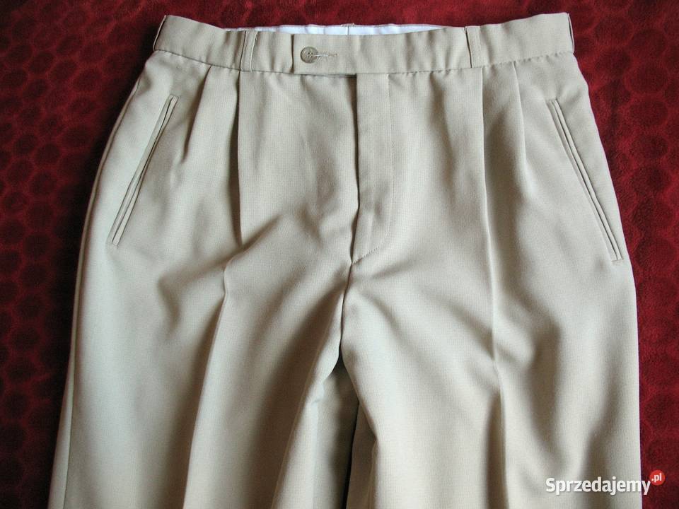 Spodnie z mankietami eleganckie męskie W 30 L32 Odzież wyjściowa