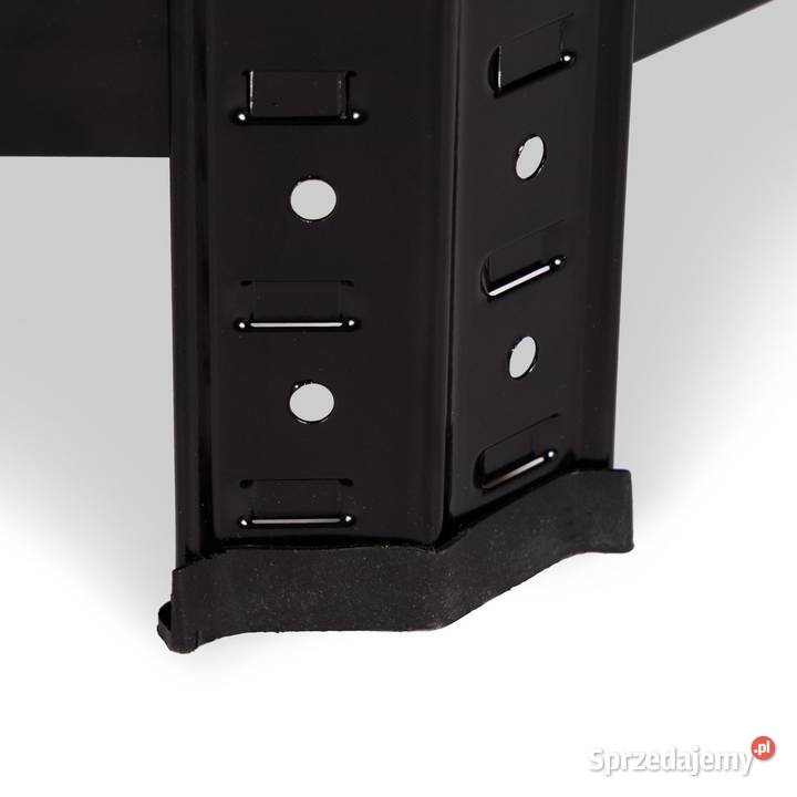 Regał narożny metalowy czarny 5 półek 180cm