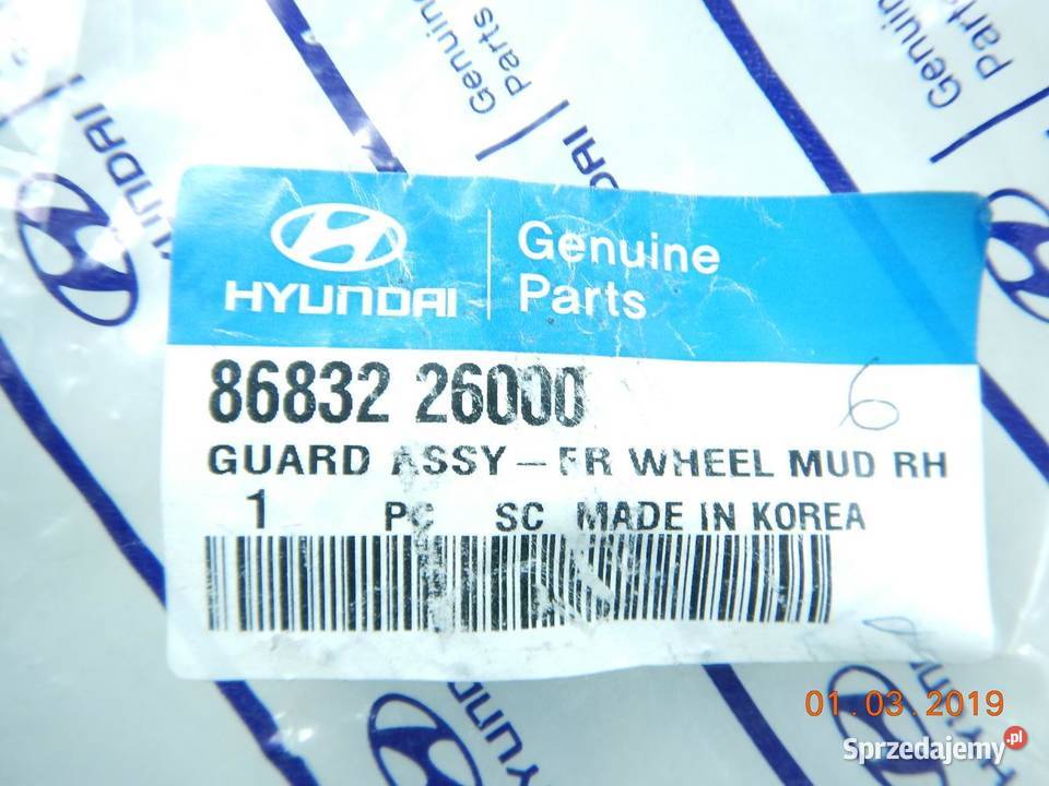 CHLAPACZ PRZÓD PRAWY HYUNDAI SANTA FE 0005 Chlapacze