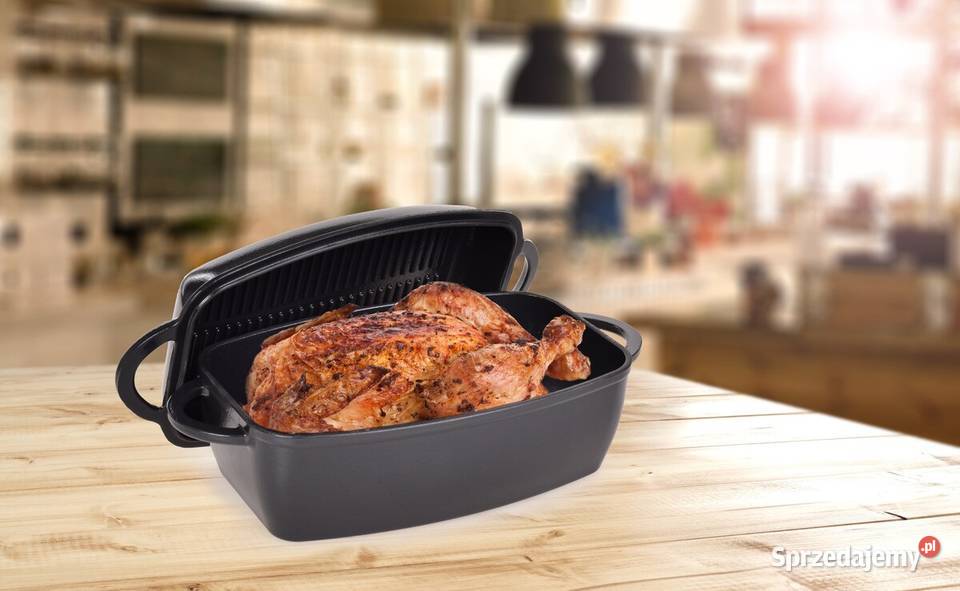 Duża masywna brytfanna z pokrywką grillową IRON Warszawa