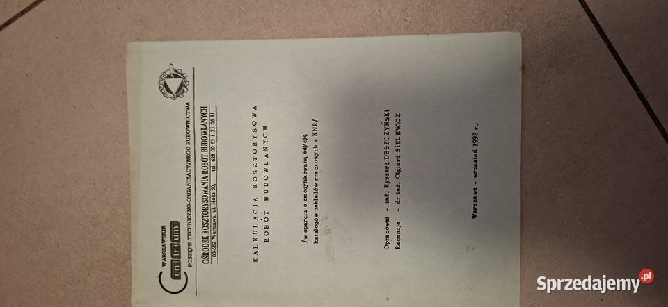 Kalkulacja kosztorysowa robót budowlanych Antykwariat Łęczyca