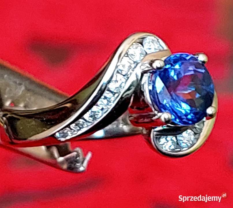 Pierścionek Damski Złoto 585 14k Tanzanite i Pierścionki Grodzisk Mazowiecki