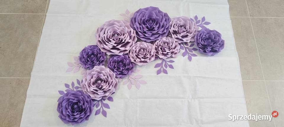 Zestaw kwiatów z papieru 3D Jaroszyn-Kolonia