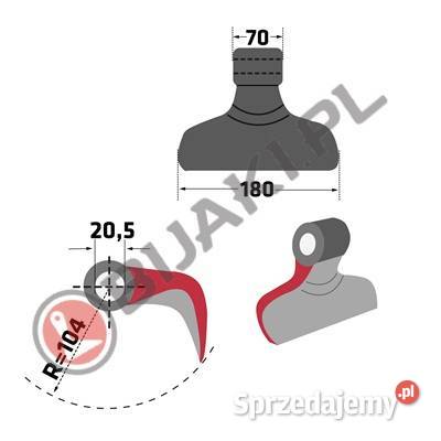 Bijak młotkowy RM1820 do kosiarki bijakowej Do kosiarek kujawsko-pomorskie Chmielniki