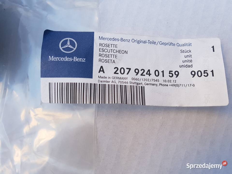 osłona pasa prawy tył Mercedes E 207 cabrio pomorskie Gdańsk