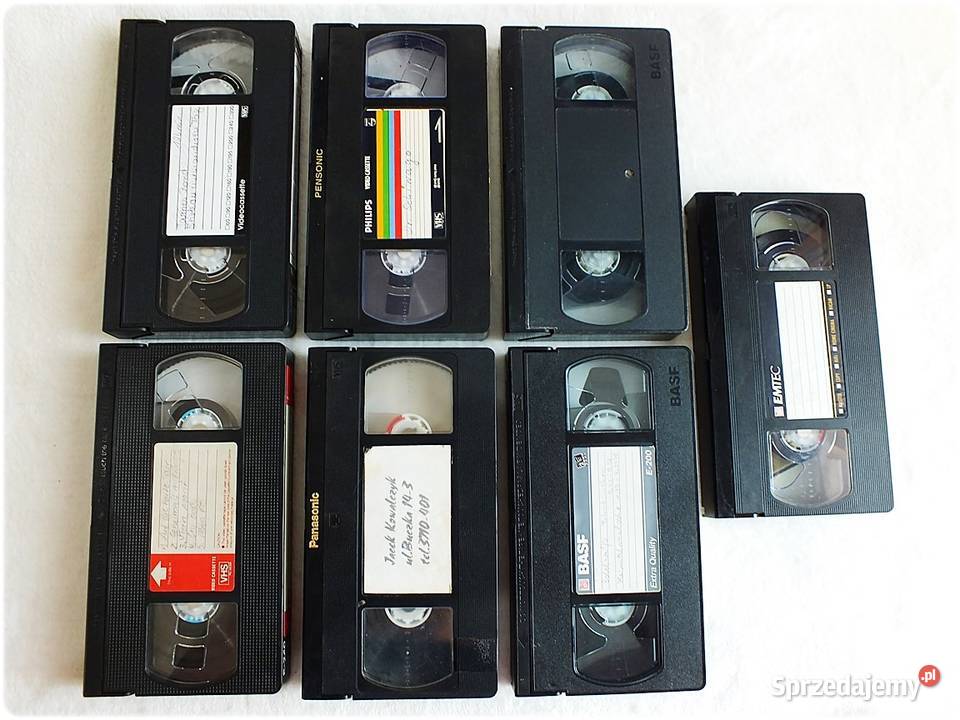 Kaseta VHS 7 Nagranych Kaset Video BASF sprzedam