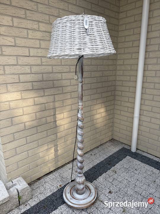 Lampa stojąca drewniana Vintage Boho shabby chic Długopole-Zdrój sprzedam