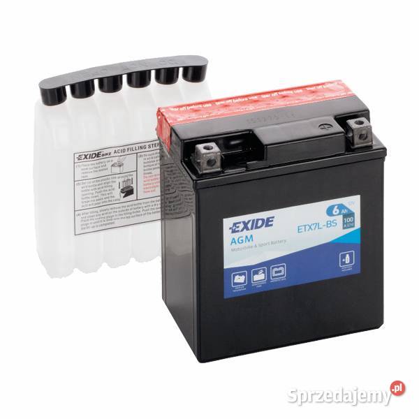 Akumulator Exide Moto 12V 6Ah 100A P ETX7LBS Jelcz-Laskowice