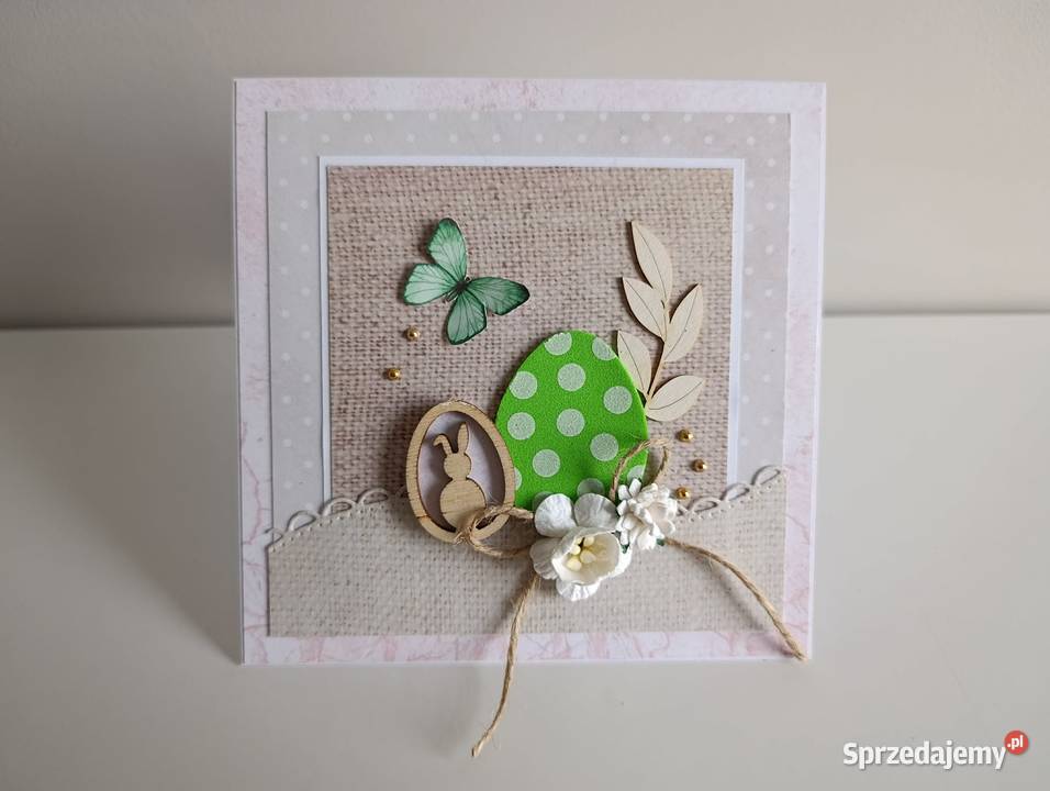 Kartka ręcznie robiona Świąteczna Wielkanoc 2 Łódź sprzedam