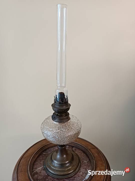 Stara lampa naftowa mosiądz Francja Budzyń