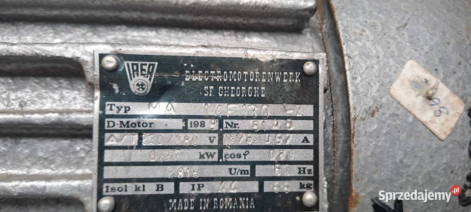 Silnik elektryczny 037 kw 2815 obr kołnirzowy Pozostałe Myślenice