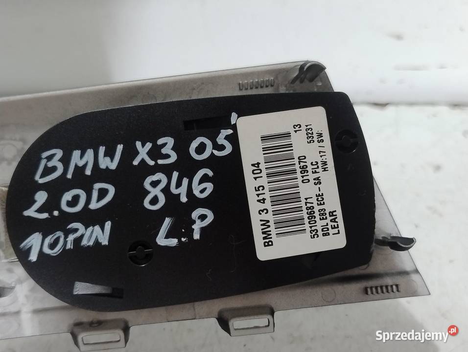 PANEL WŁĄCZNIK ŚWIATEŁ 10 PIN BMW X3 E83 3415104 Panele sterowania, przełączniki