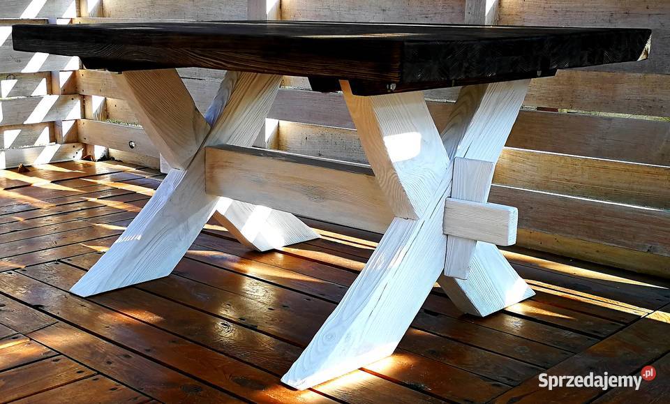 Ława drewniana postarzana stolik kawowy