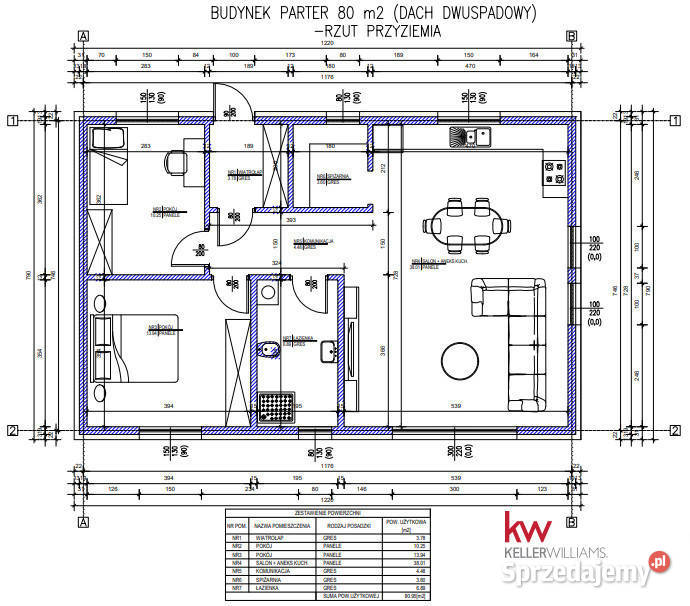 Sprzedaż domu wolnostojącego Jaglice 80m2 zachodniopomorskie