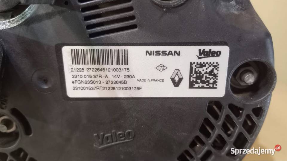231001537R alternator 20 dci Renault koleos II 2 Szczecin