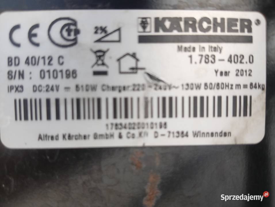 Szorowarka Karcher BD 4012C Gwarancja Wysyłka Radom