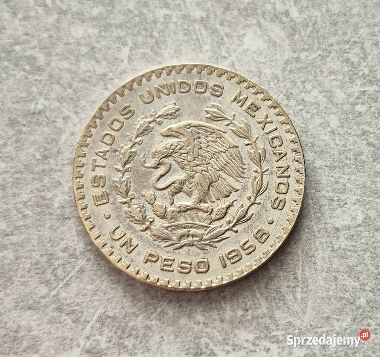 445 MEKSYK srebro 1 Peso 1958 r Wola Kruszyńska