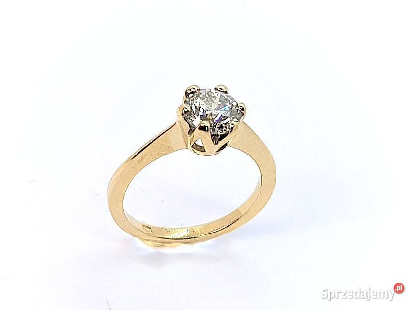 Pierścionek z brylantem 112 ct złoto pr 585 14K złoto Pruszków