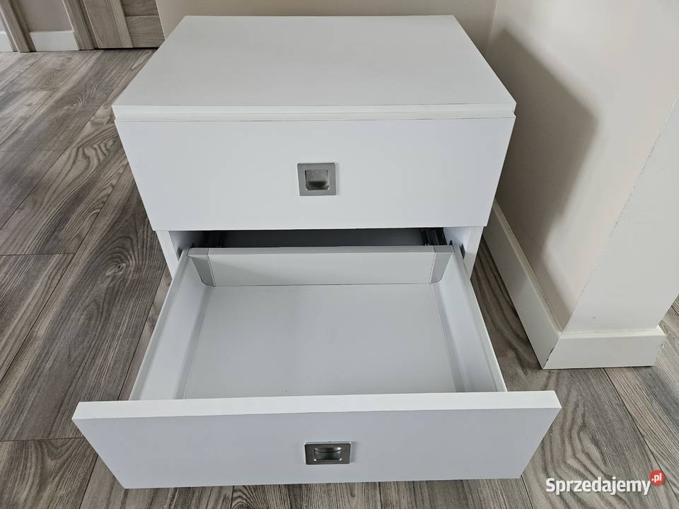 Szafka nocna biała z szufladami Modern Box stan Kraków