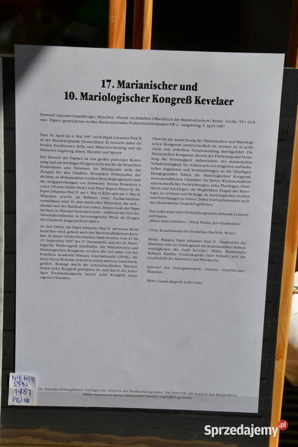 Znaczki Papież Jan Paweł II RFN Niemcy PRÓBA Ks sprzedam