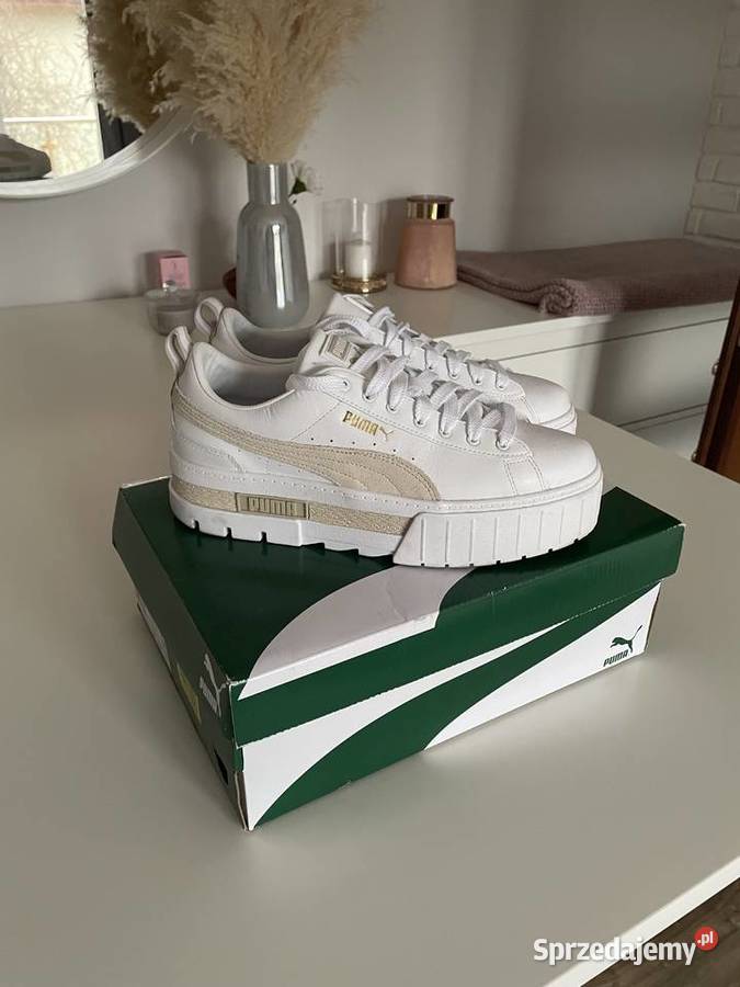 PUMA Mayze sneakersy whitepeyote gruba podeszwa mazowieckie Ząbki