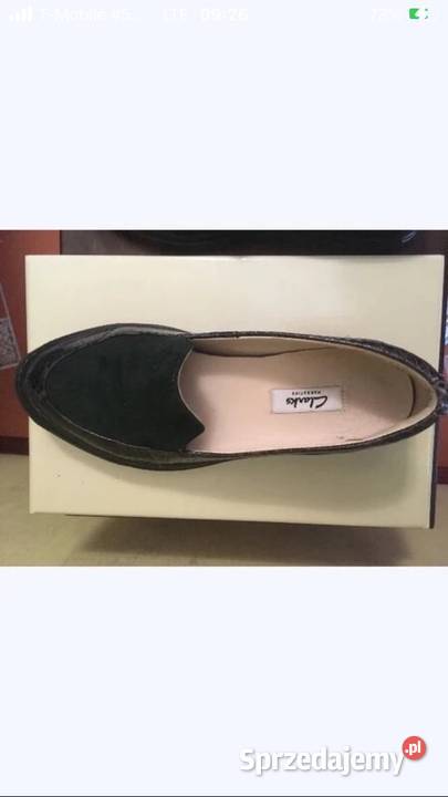 Mokasyny Clarks zielone skórzane 38 Poznań