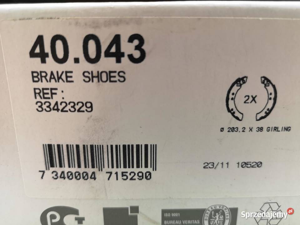 SZCZĘKI HAMULCOWE TYŁ VOLVO 340360 66 SCANTECH