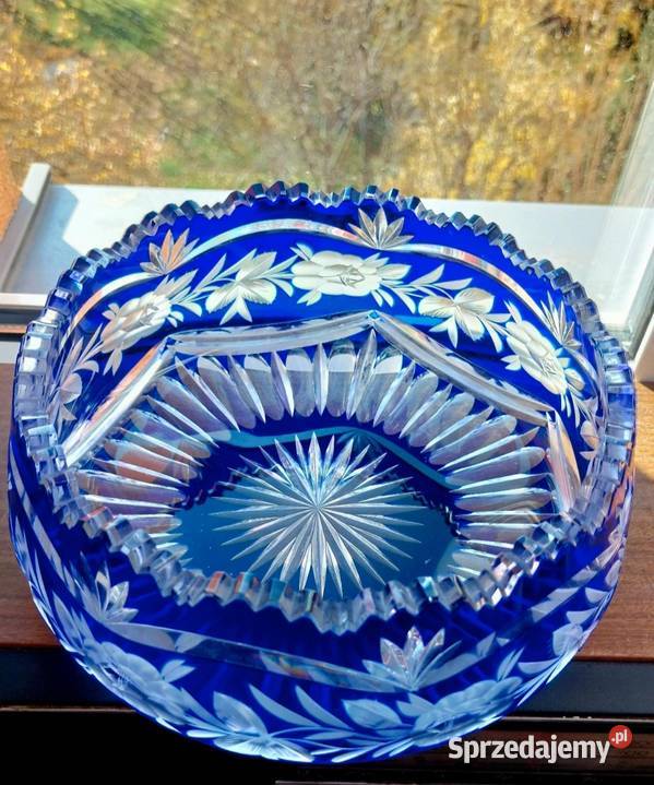 Piękna duża misa kryształowa PRL Wrocław sprzedam