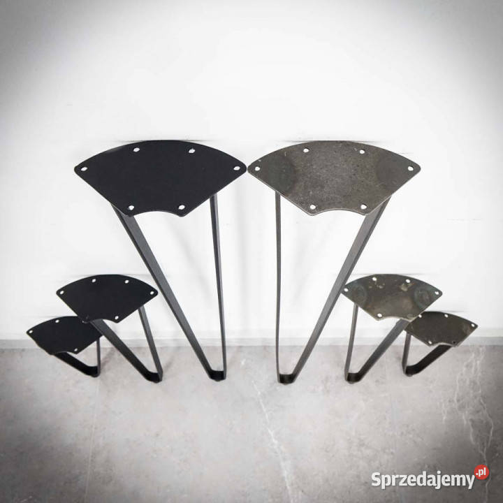 Noga HAIRPIN z pręta podwójna 40 CZARNA 40cm Chmielnik