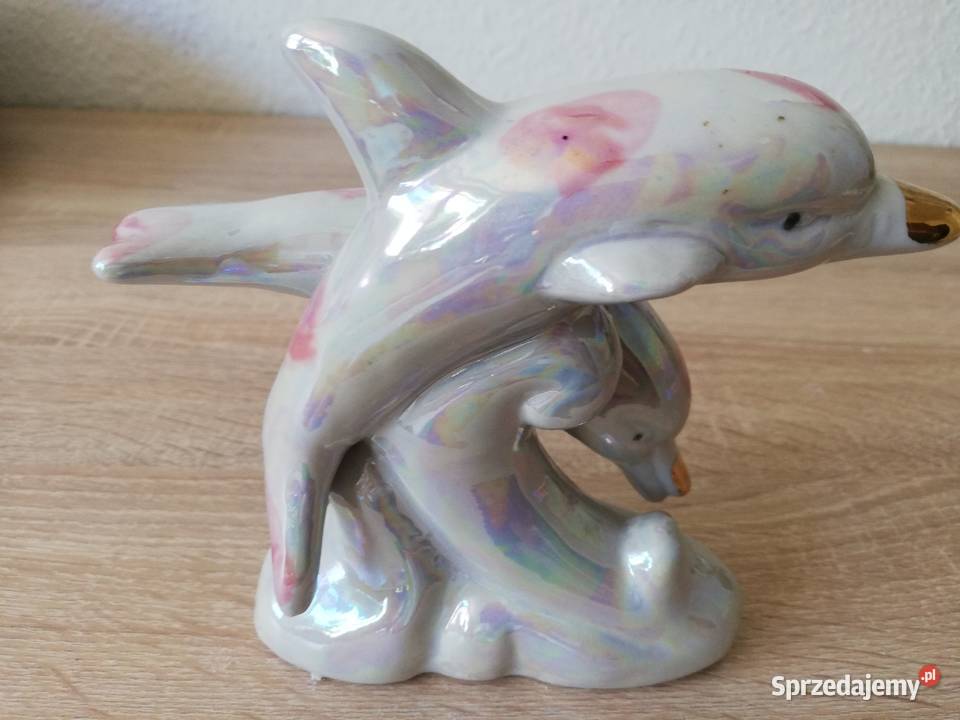 Figurka delfinki Porcelana i szkło Gorlice