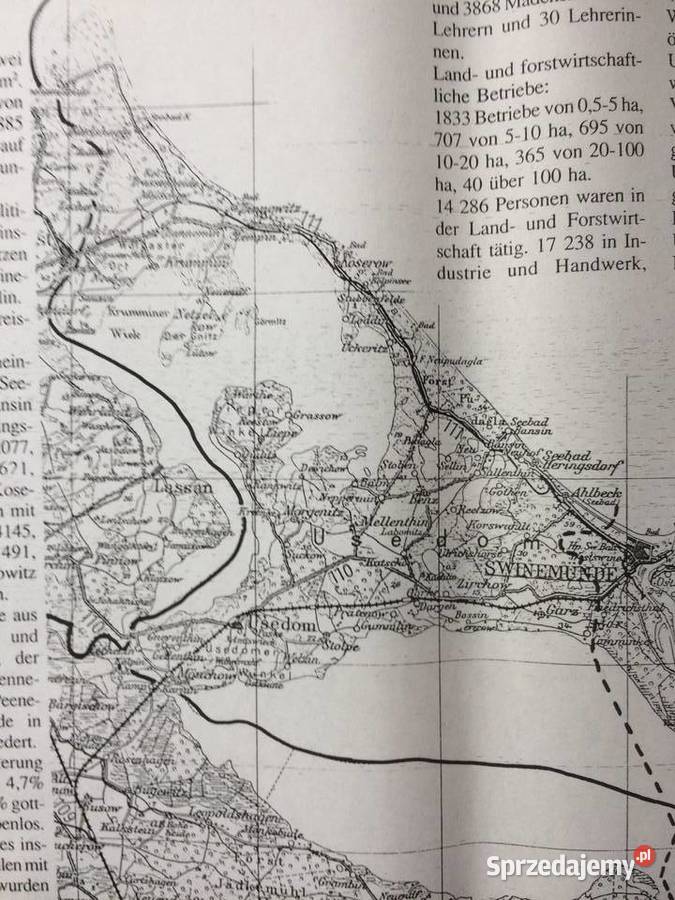 452 Niemiecka Mapa Uznam I Wolina