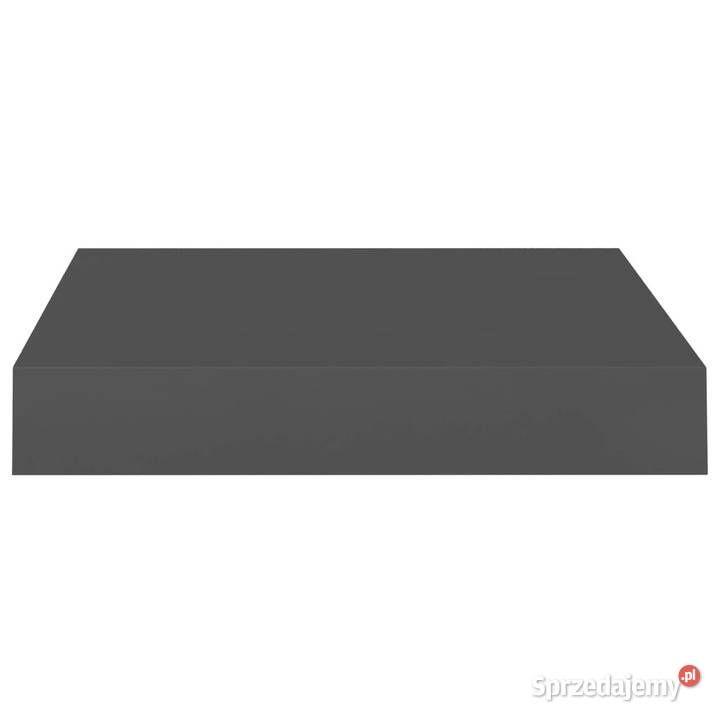 Półka ścienna szara wysoki połysk 23x235x38 MDF mazowieckie Warszawa