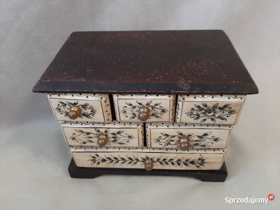 Stara śliczna ręcznie robiona szkatułka antyk kujawsko-pomorskie Inowrocław
